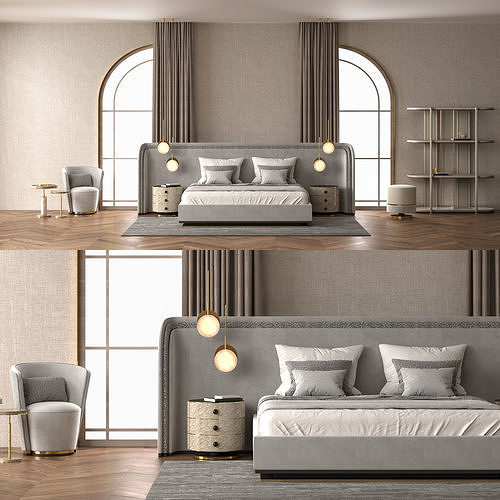 Frato interiors bedroom set 3D model
