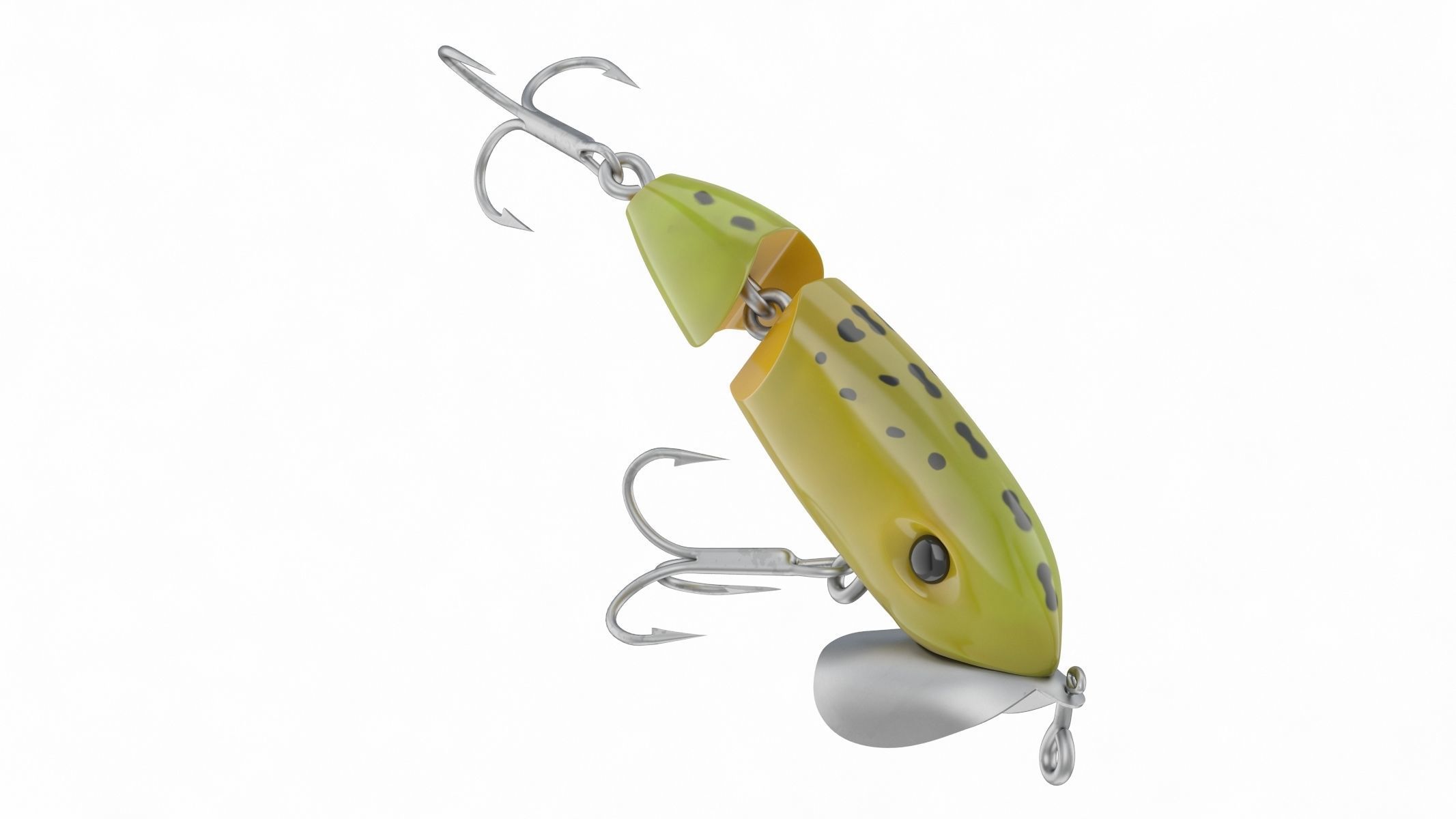 Arbogast Jointed Jitterbug Clicker Fishing Lure 3D model_2