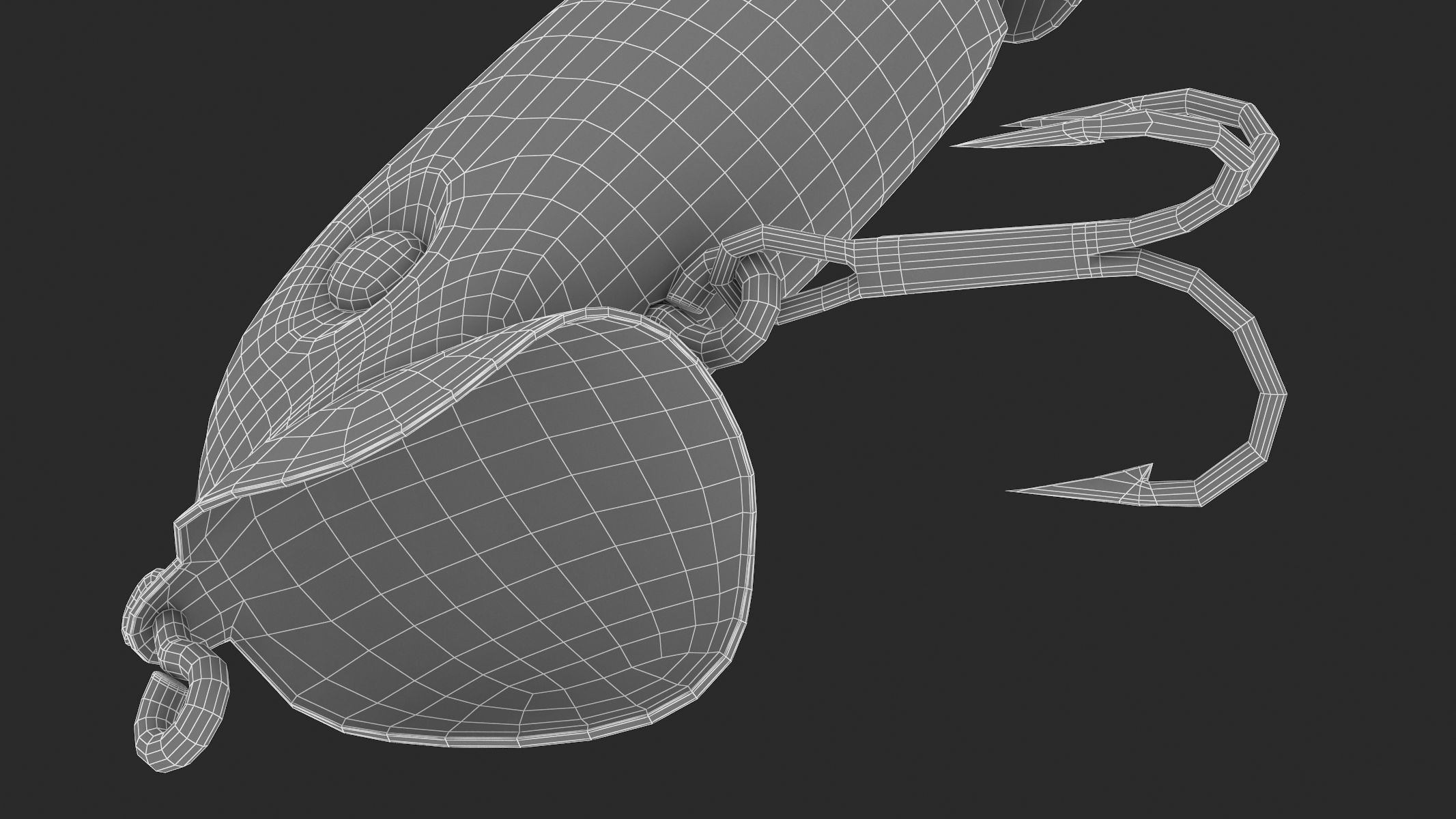 Arbogast Jointed Jitterbug Clicker Fishing Lure 3D model_19