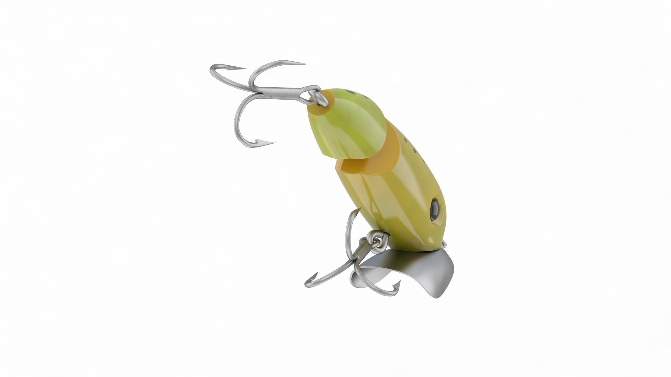 Arbogast Jointed Jitterbug Clicker Fishing Lure 3D model_3