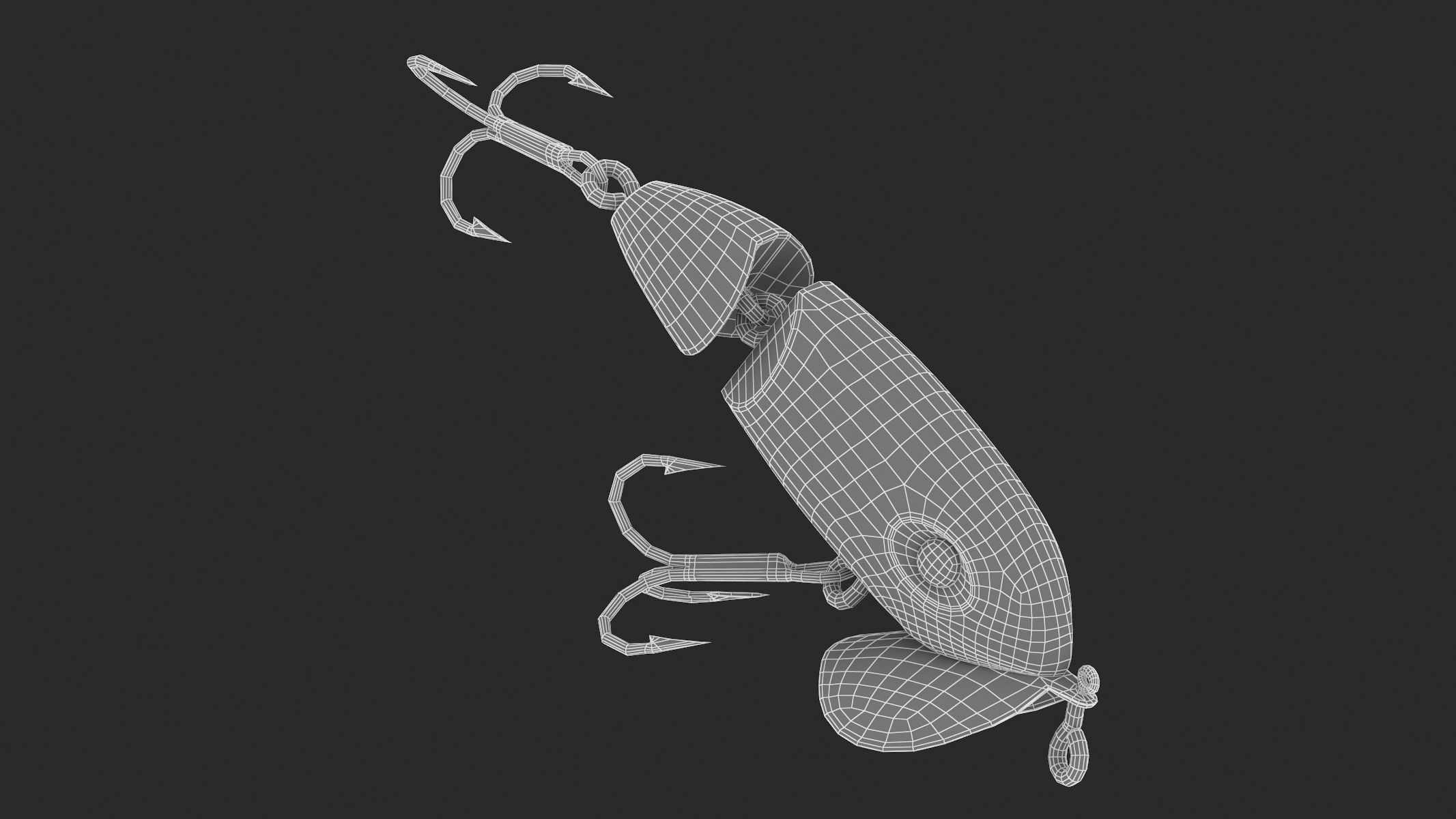 Arbogast Jointed Jitterbug Clicker Fishing Lure 3D model_12