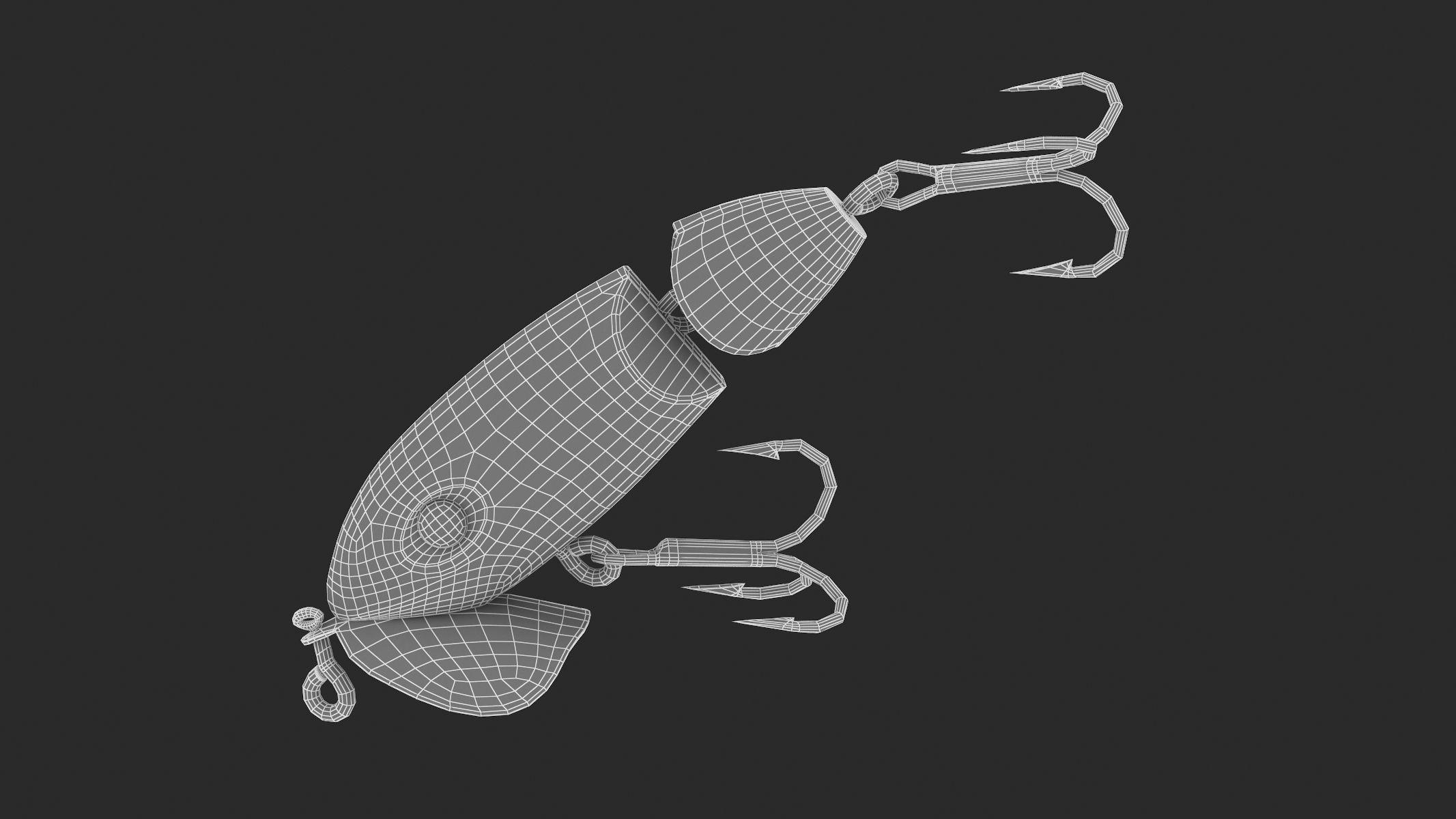 Arbogast Jointed Jitterbug Clicker Fishing Lure 3D model_10