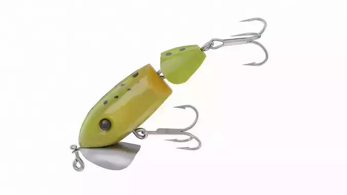 Arbogast Jointed Jitterbug Clicker Fishing Lure  3D model