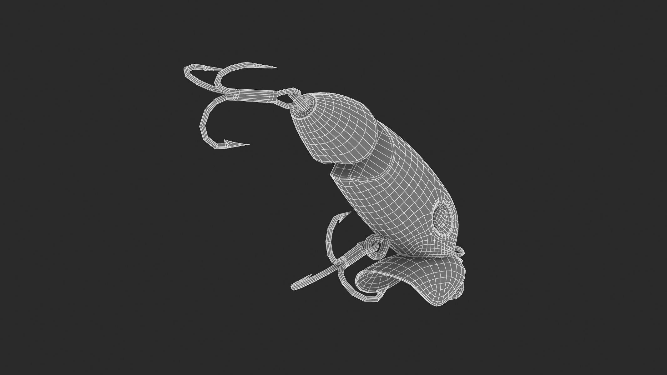 Arbogast Jointed Jitterbug Clicker Fishing Lure 3D model_13