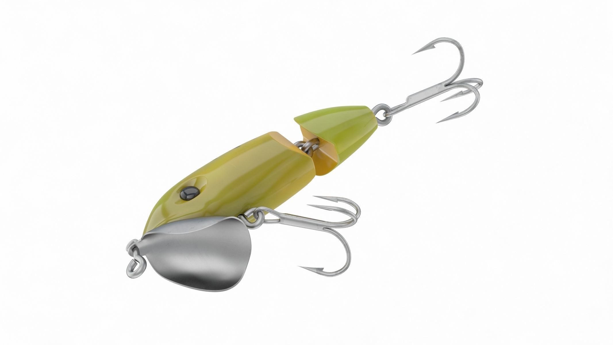 Arbogast Jointed Jitterbug Clicker Fishing Lure 3D model_4