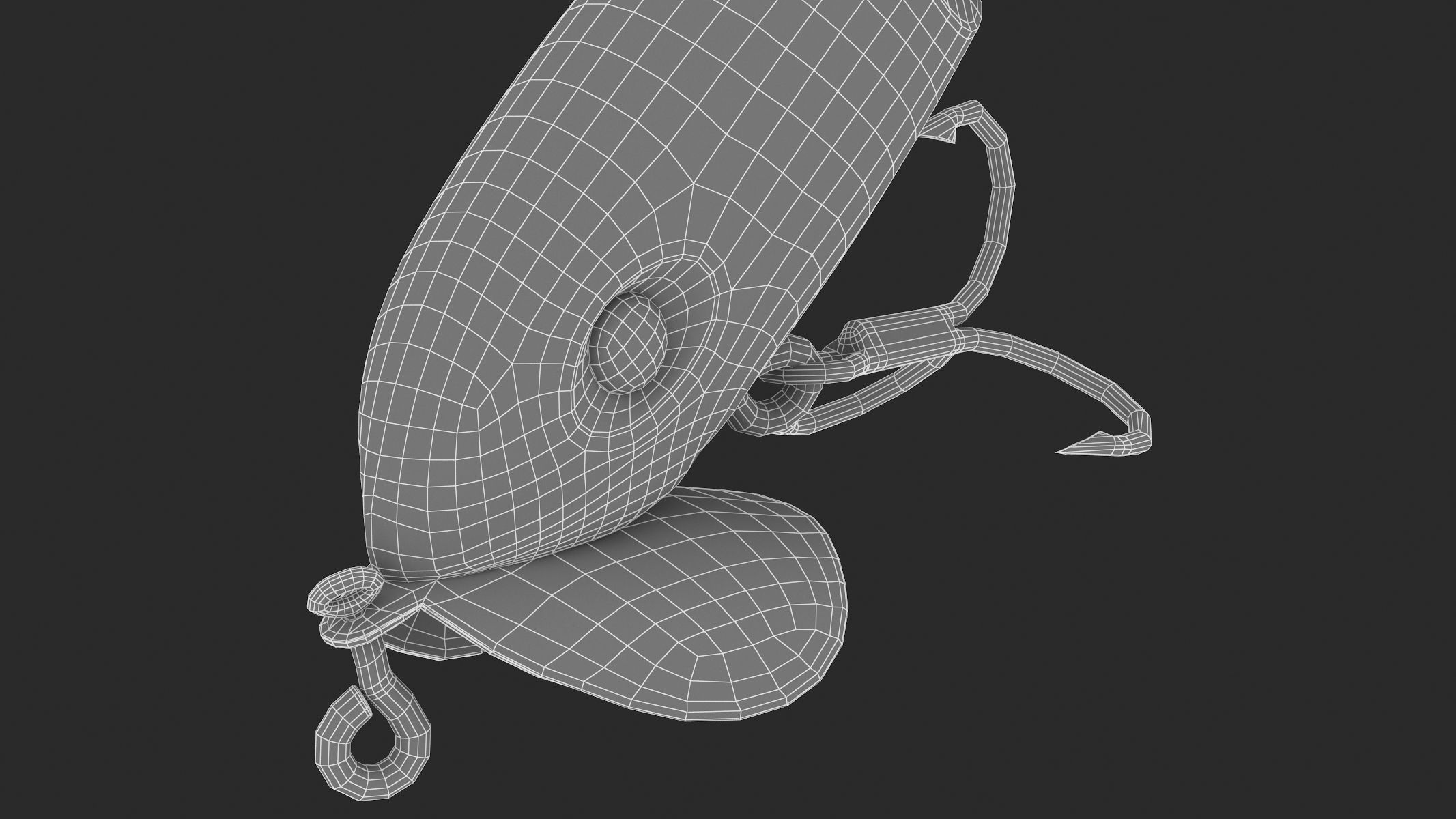 Arbogast Jointed Jitterbug Clicker Fishing Lure 3D model_16