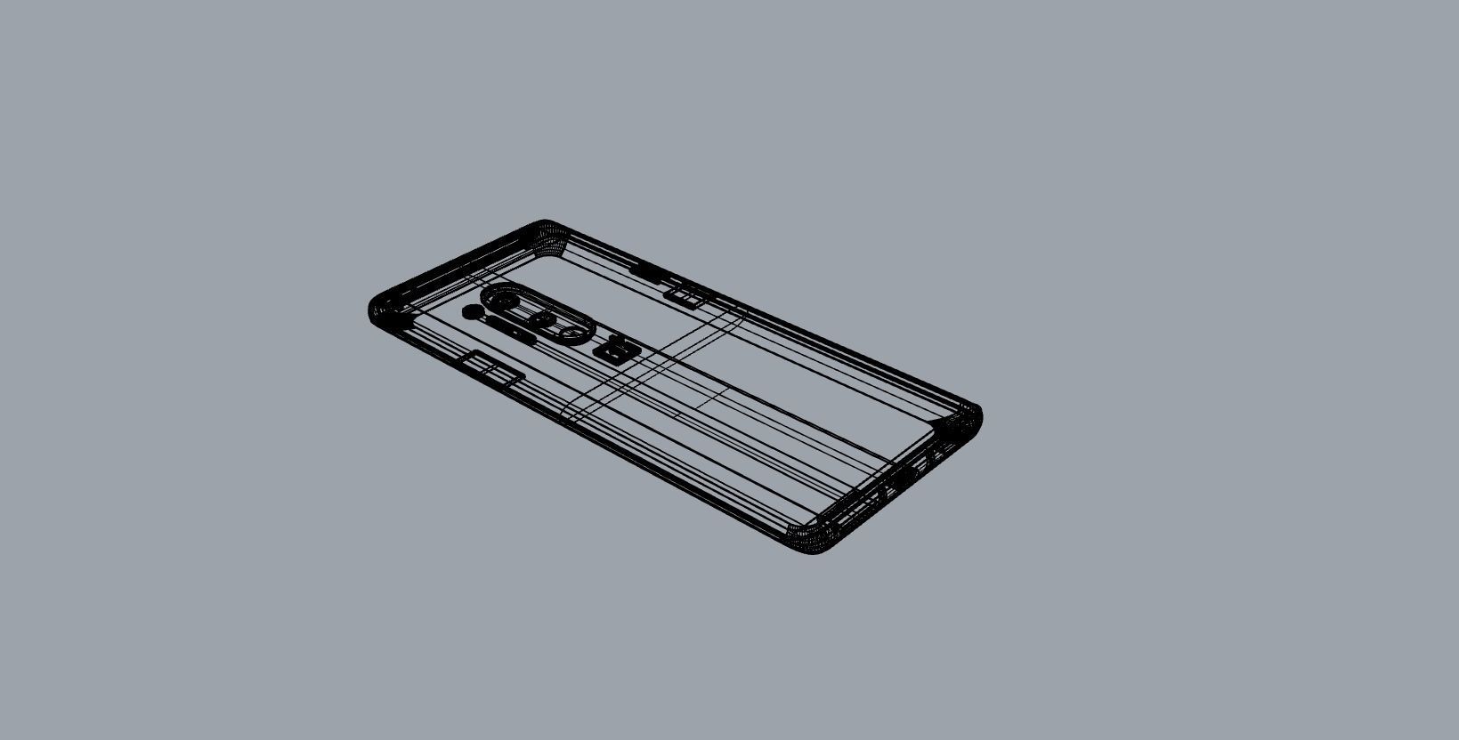 oneplus 8 pro red phone design 3D model Low-poly 3D model_3