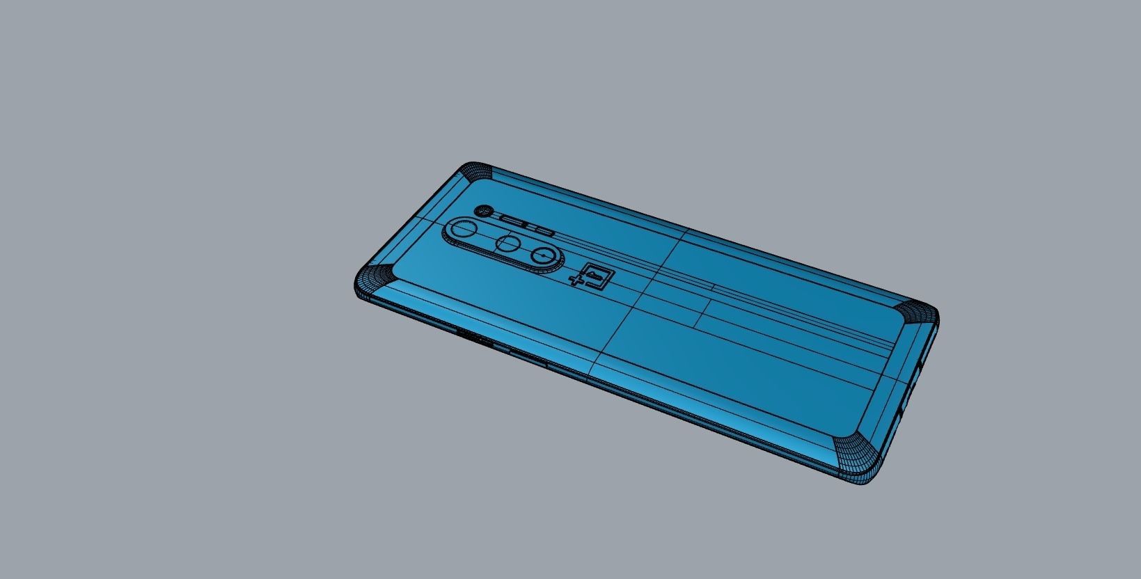 oneplus 8 pro red phone design 3D model Low-poly 3D model_9