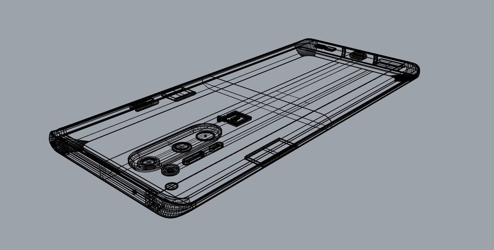 oneplus 8 pro red phone design 3D model Low-poly 3D model_7