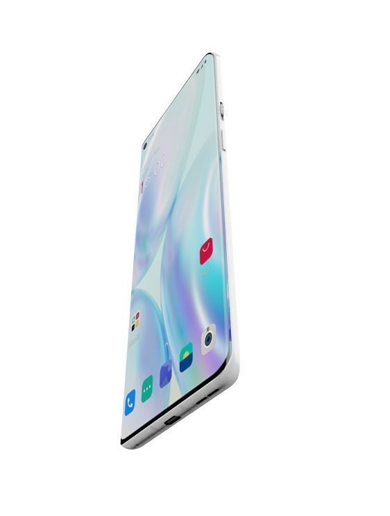 oneplus 8 pro red phone design 3D model Low-poly 3D model_1