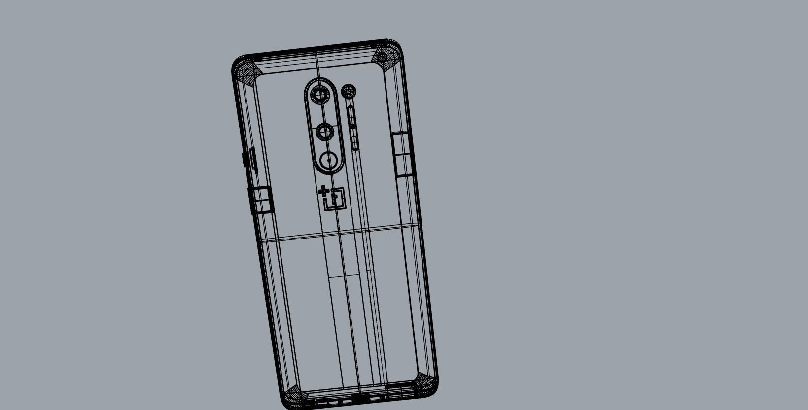 oneplus 8 pro red phone design 3D model Low-poly 3D model_6