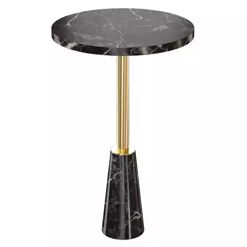 Leni Black Marble Drink Table Crate and Barrel