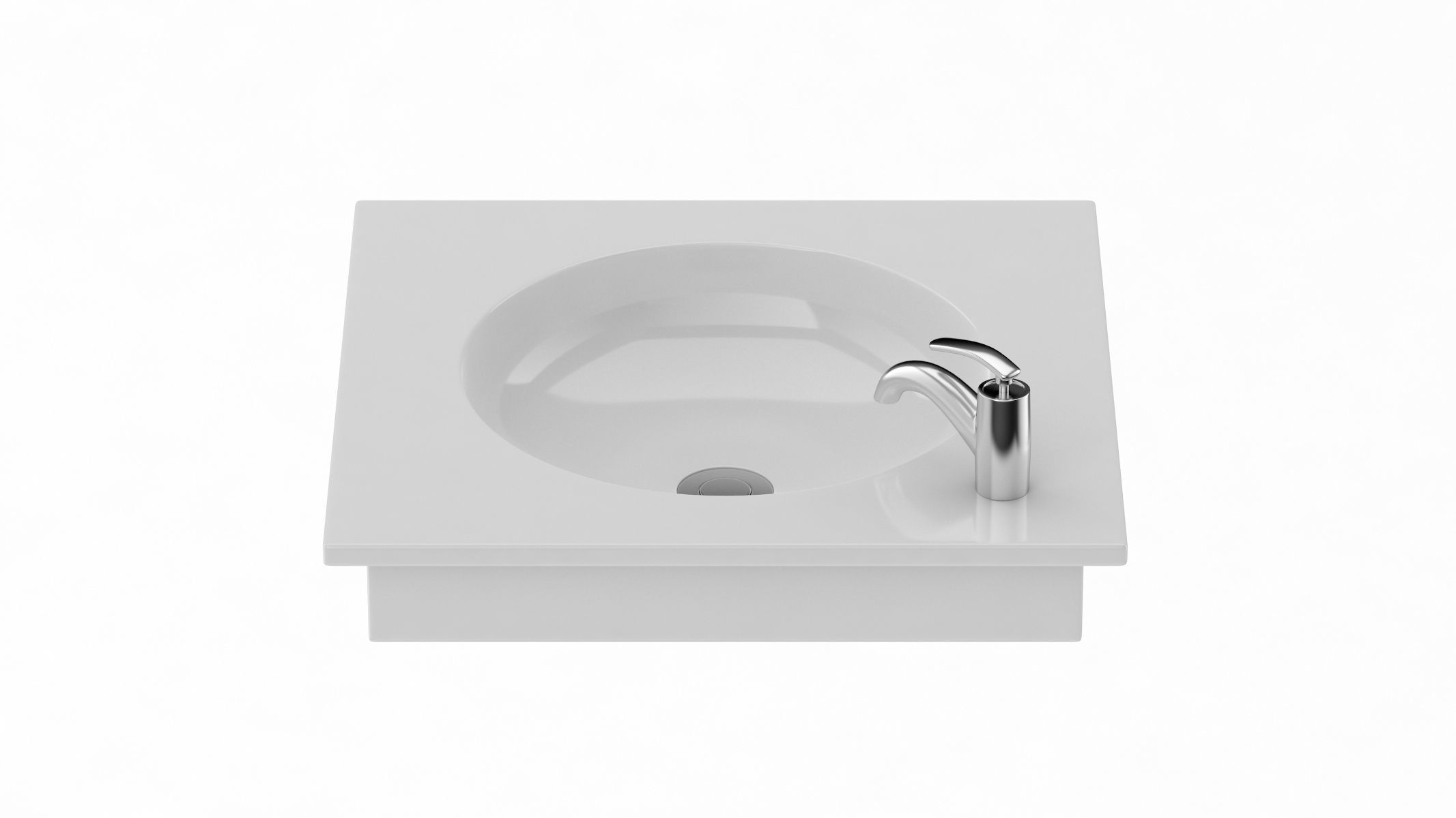 TOTO SELF RIMMING LAVATORY 3D model_2