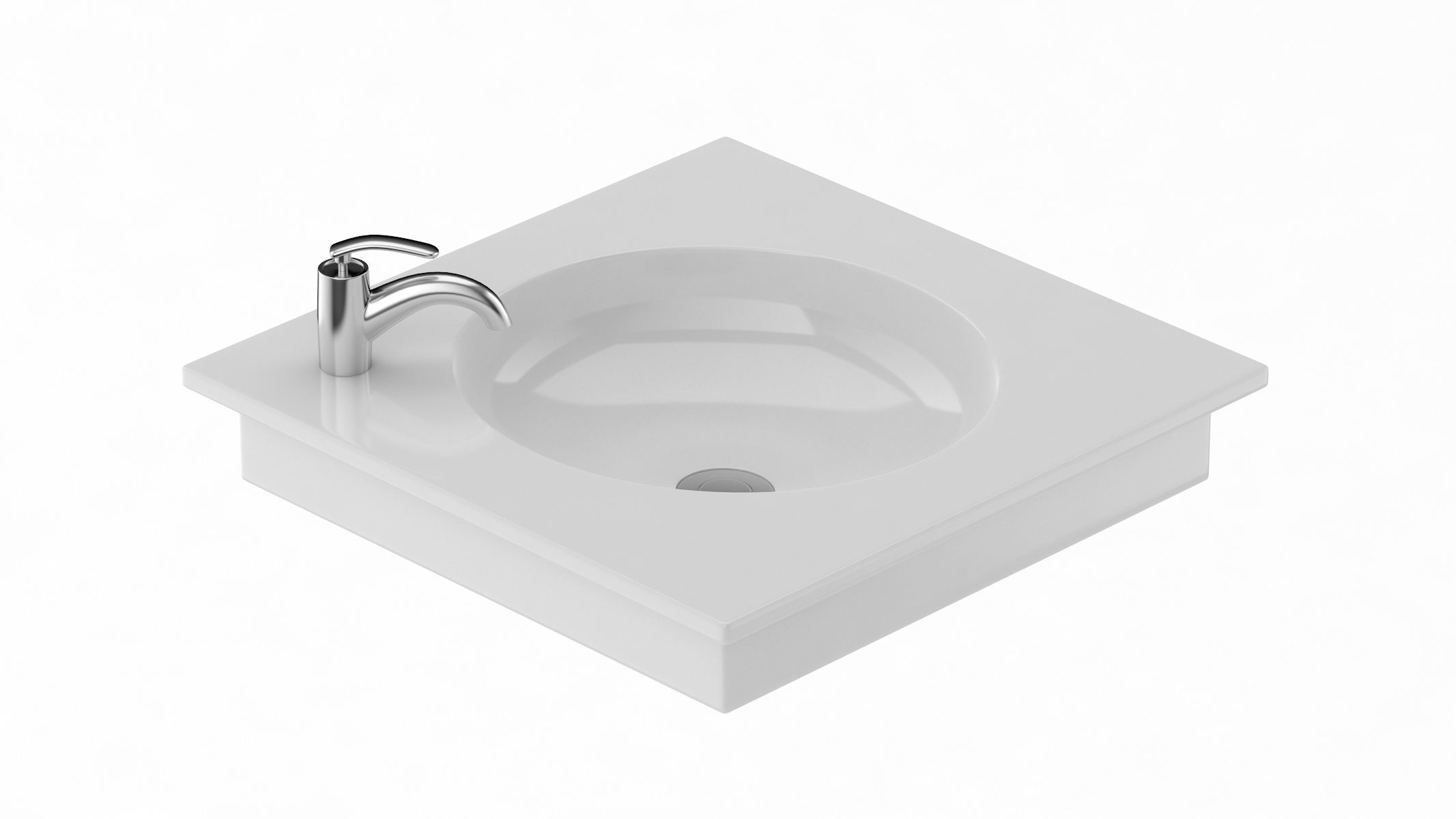 TOTO SELF RIMMING LAVATORY 3D model_1