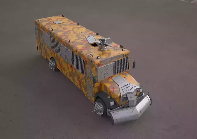 bluebird school bus war 3D model