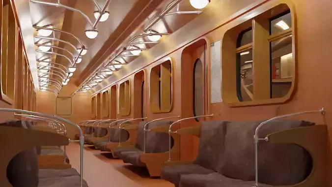 Subway-Underground Interior 3D model