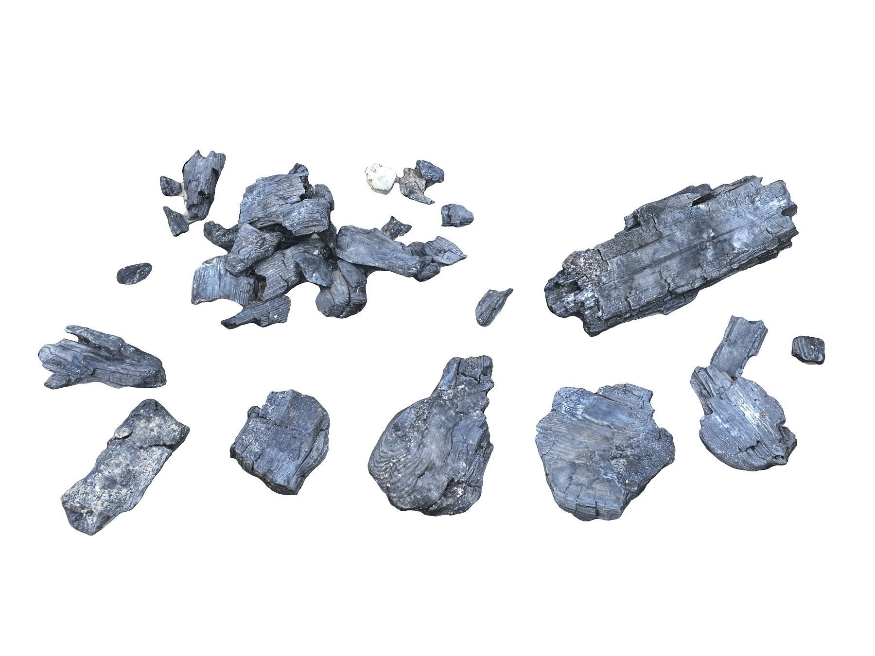 Burned Wood Low-poly 3D model_5