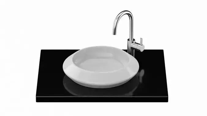 TOTO CURVA Vessel Lavatory 3D model