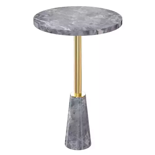 Leni Gray Marble Drink Table Crate and Barrel 3D model