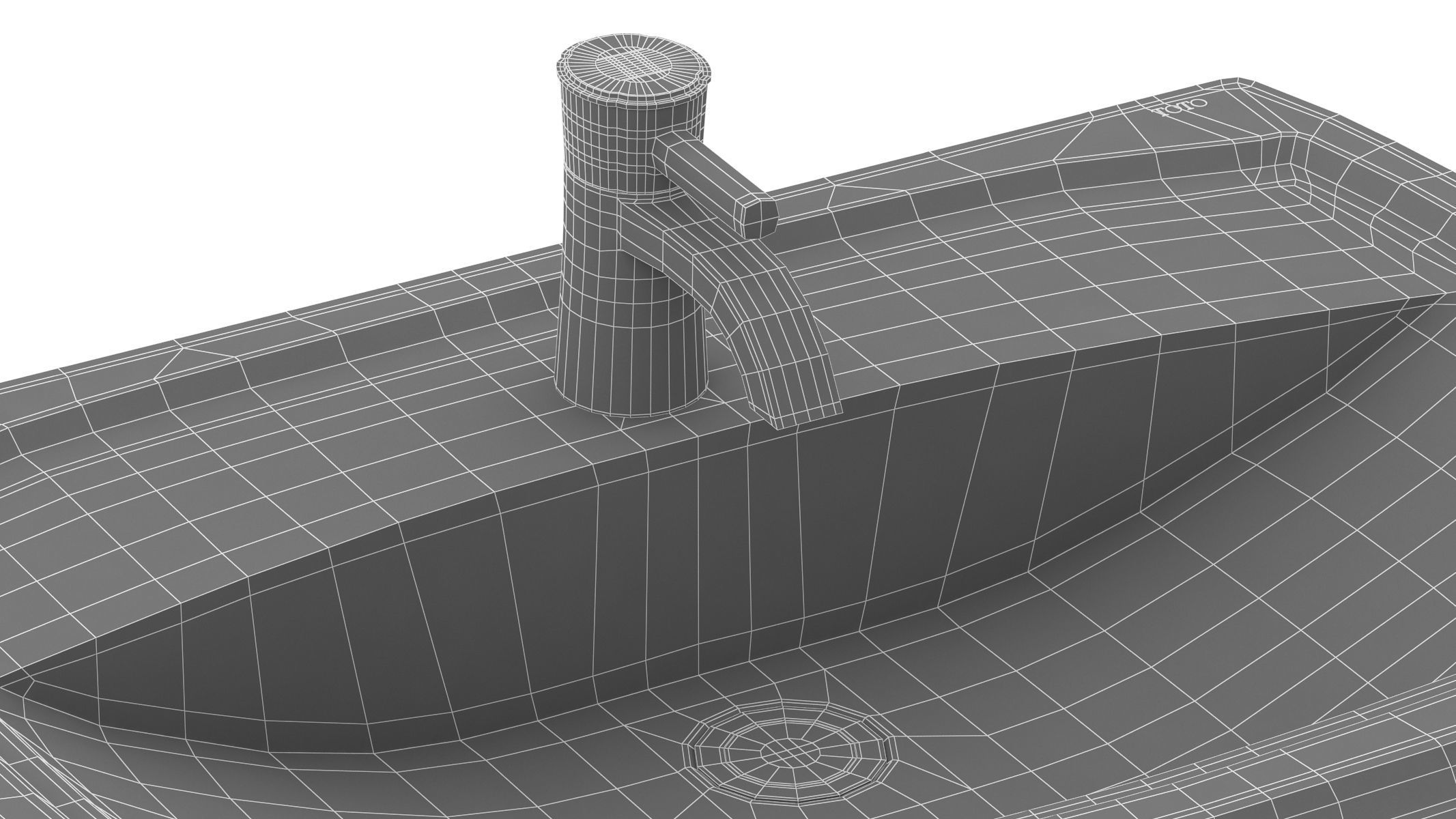 TOTO Guinevere Self-Rimming Lavatory 3D model_15