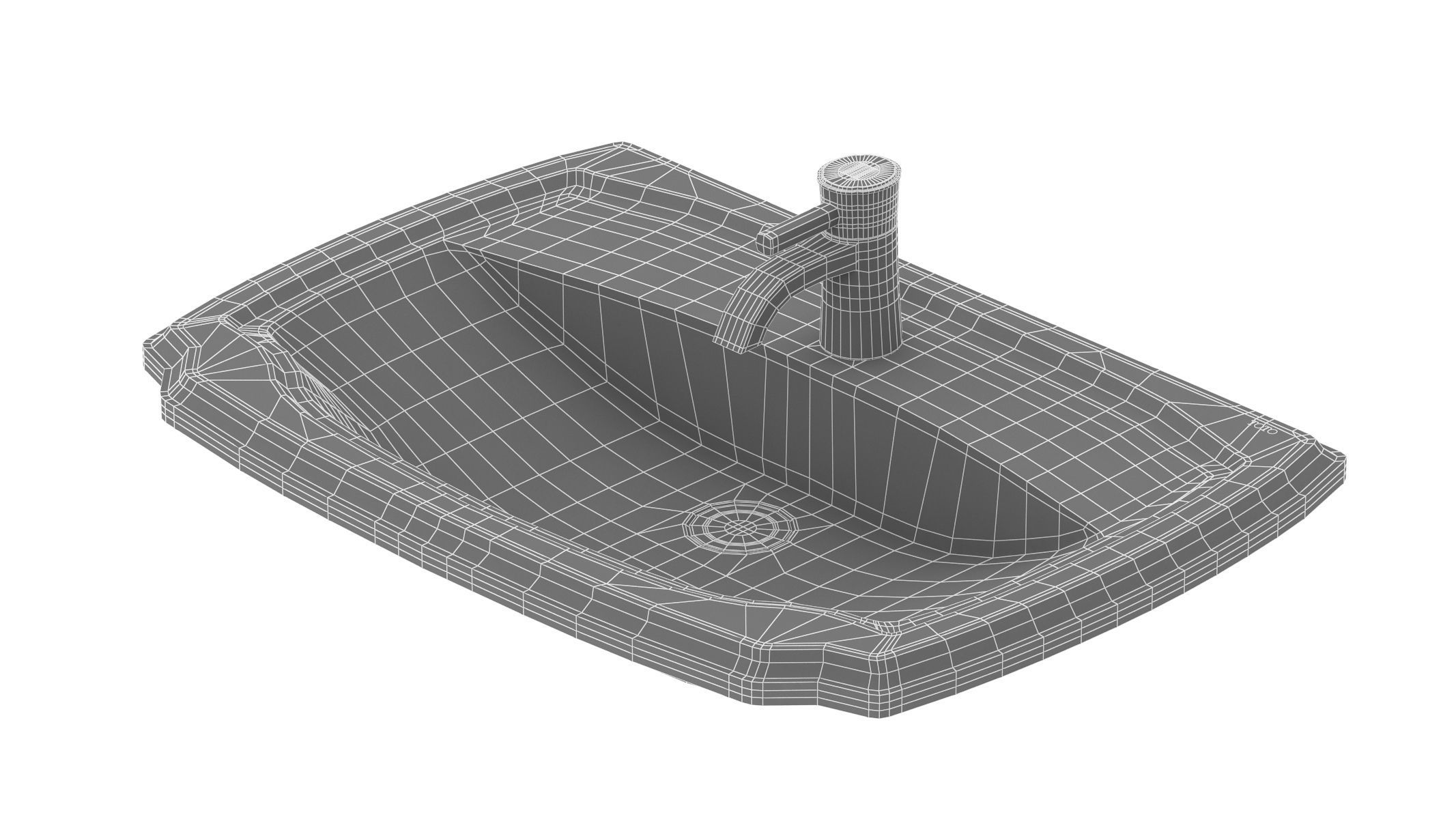 TOTO Guinevere Self-Rimming Lavatory 3D model_14