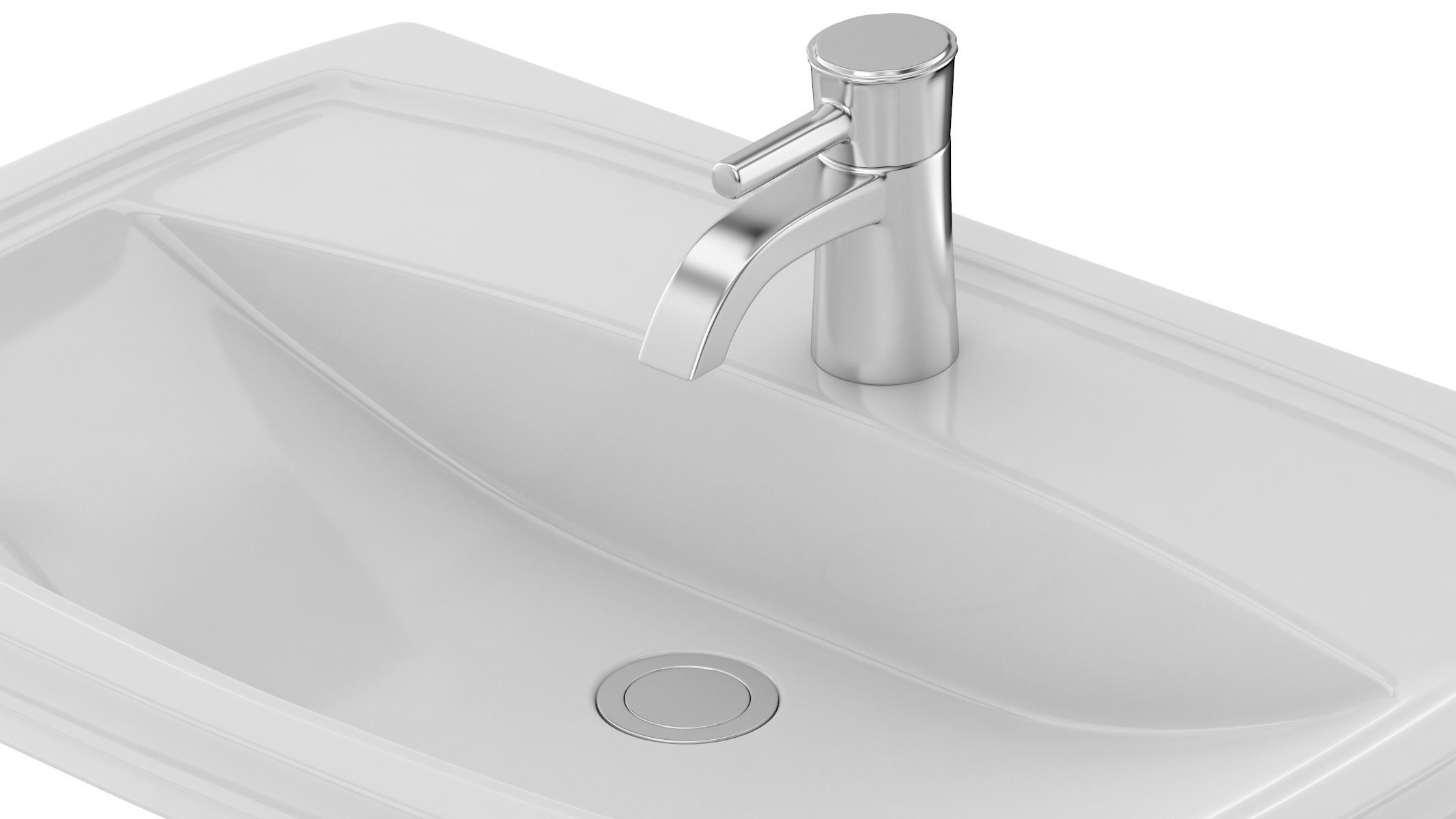 TOTO Guinevere Self-Rimming Lavatory 3D model_9