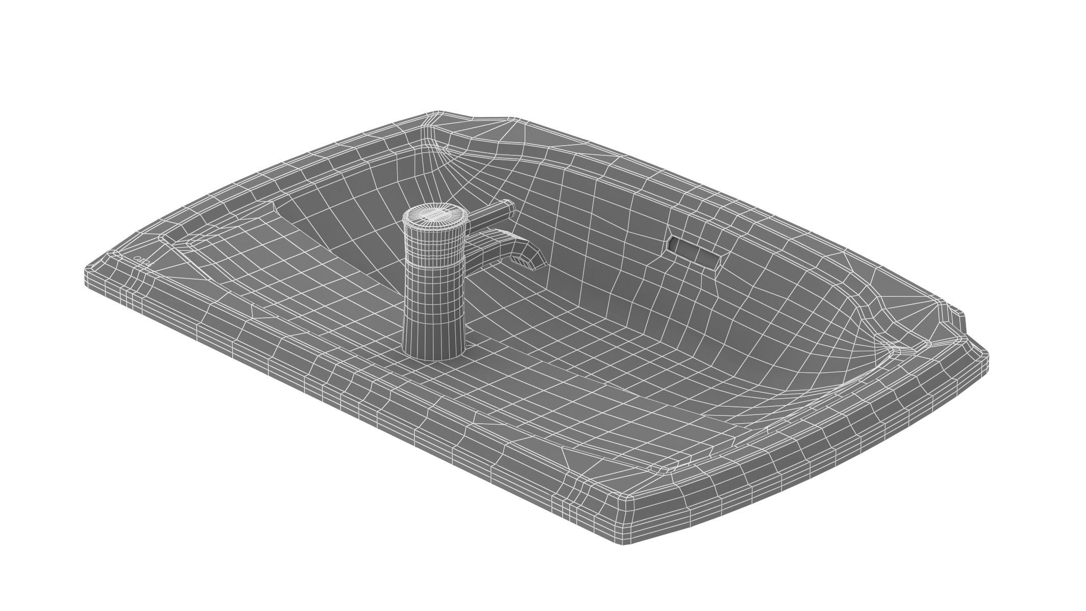 TOTO Guinevere Self-Rimming Lavatory 3D model_12