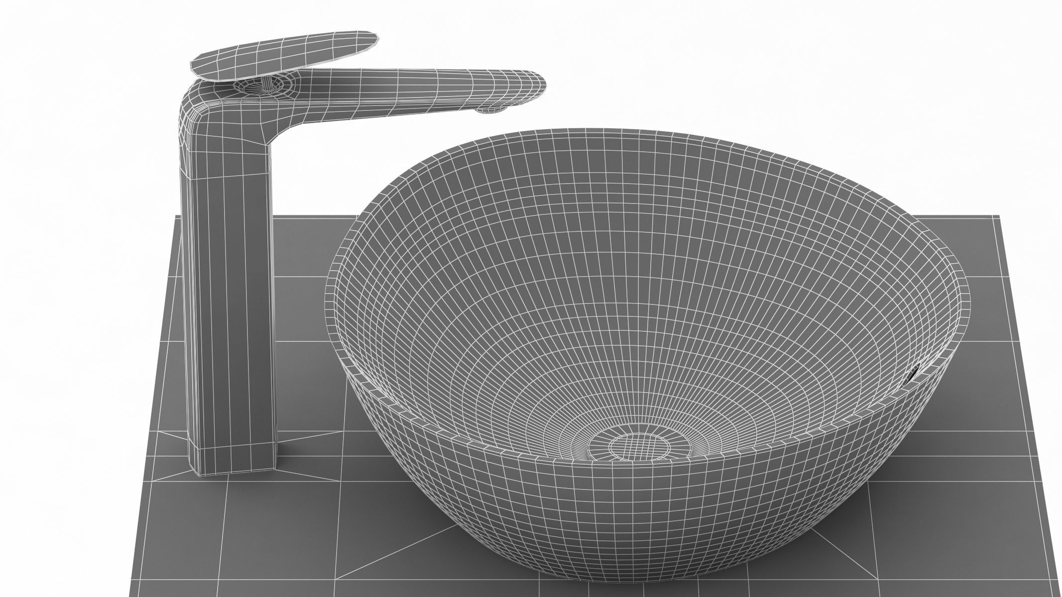 TOTO Kiwami Asymmetrical Vessel Lavatory 3D model_20