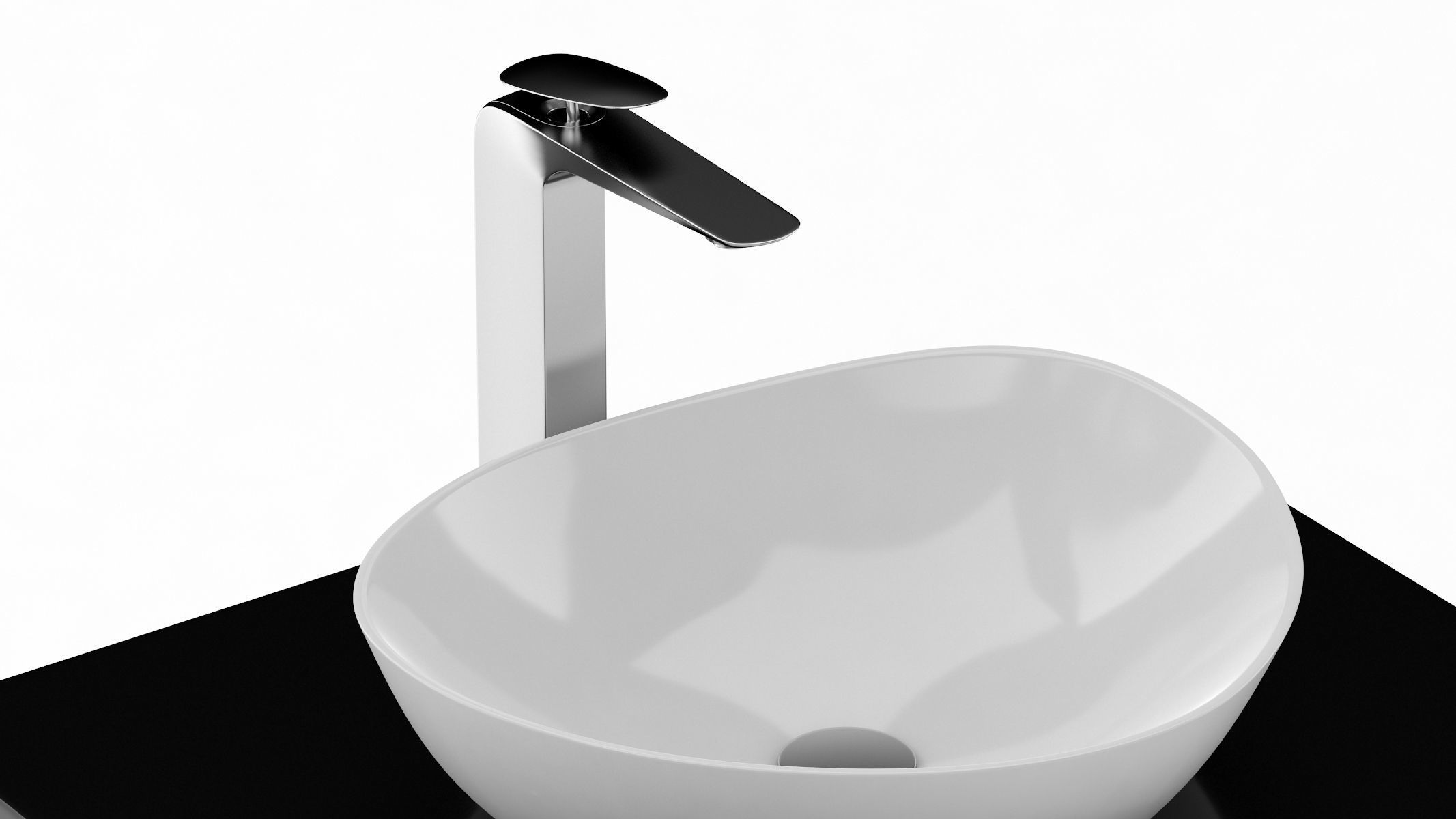 TOTO Kiwami Asymmetrical Vessel Lavatory 3D model_9