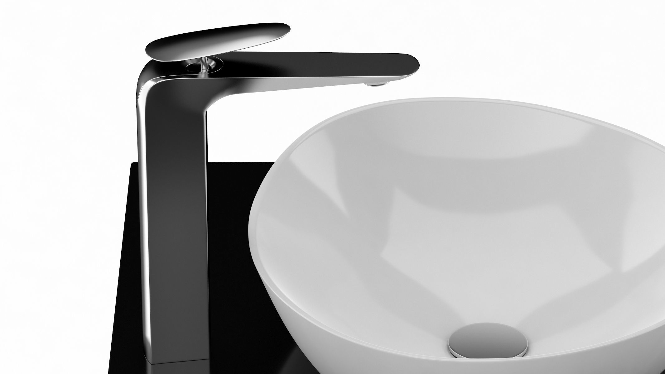 TOTO Kiwami Asymmetrical Vessel Lavatory 3D model_10