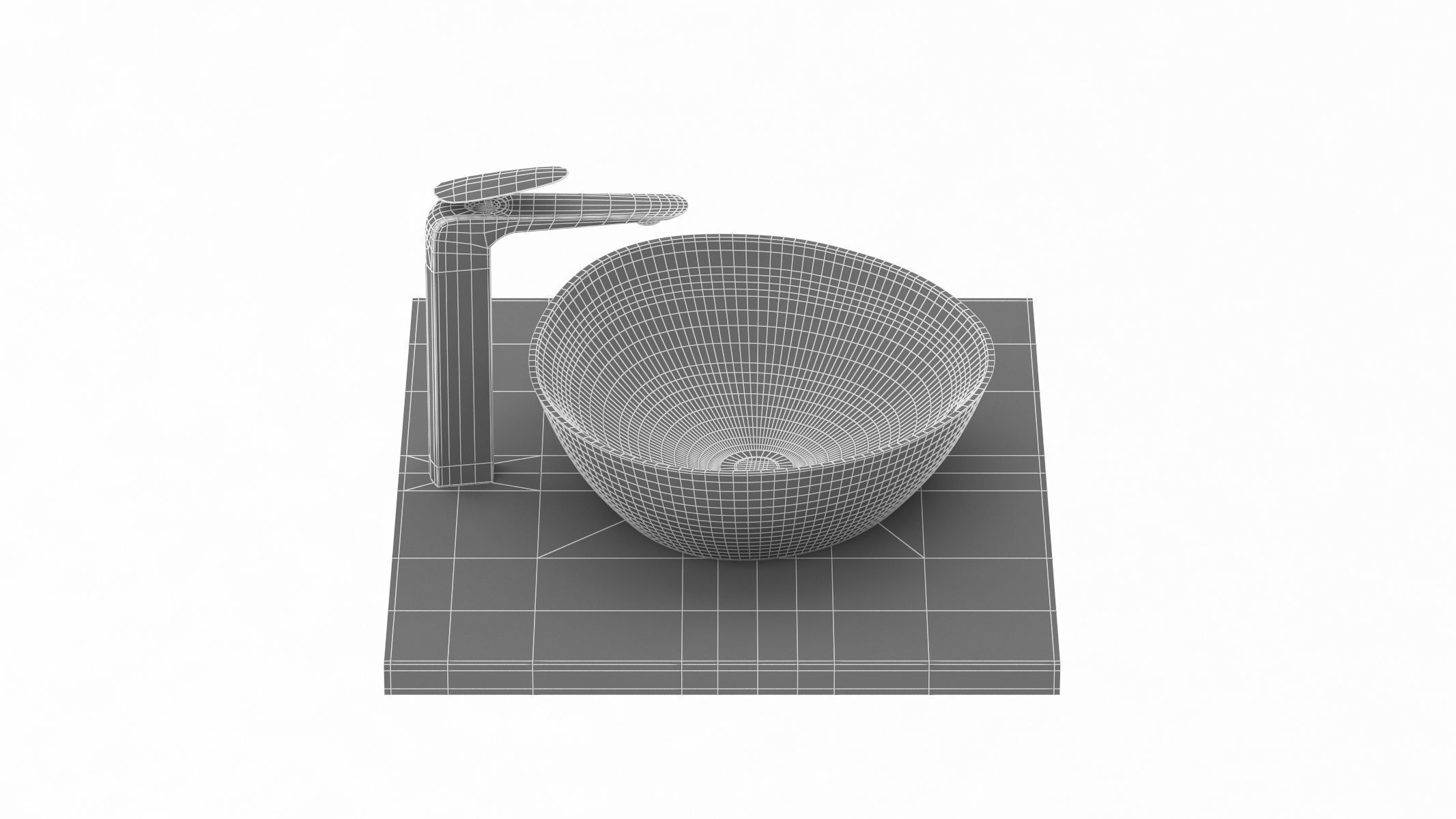TOTO Kiwami Asymmetrical Vessel Lavatory 3D model_15
