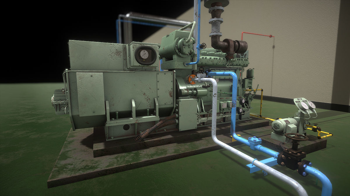 Diesel Generator Low-poly 3D model_5