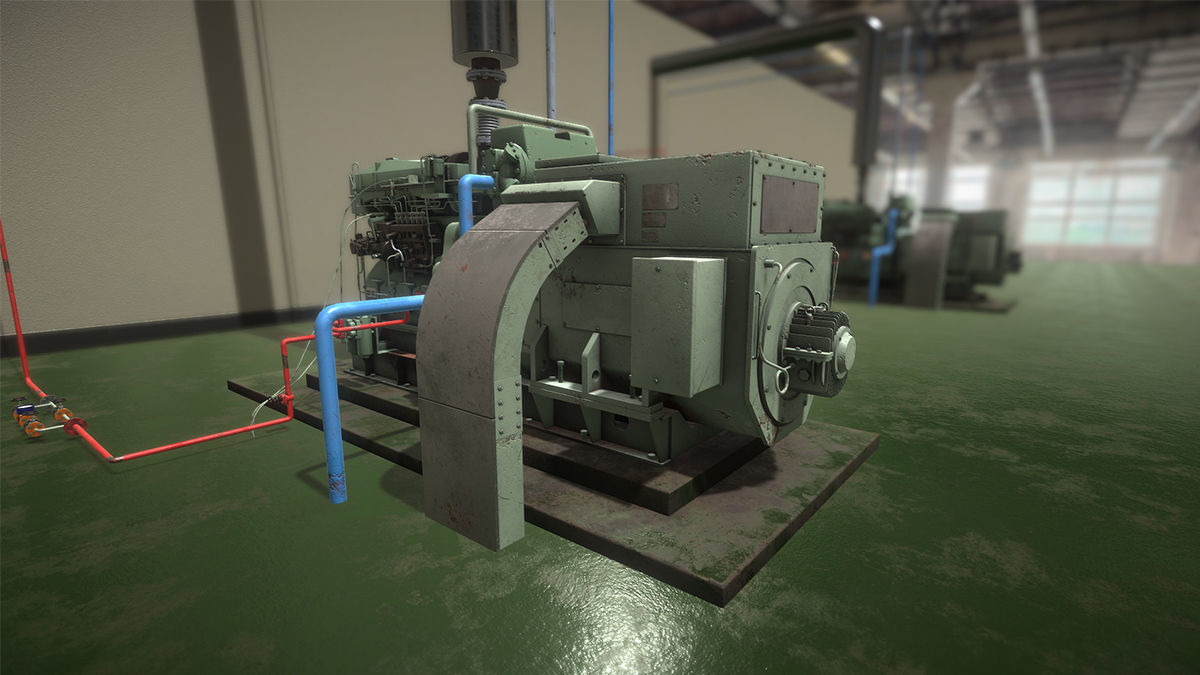Diesel Generator Low-poly 3D model_2