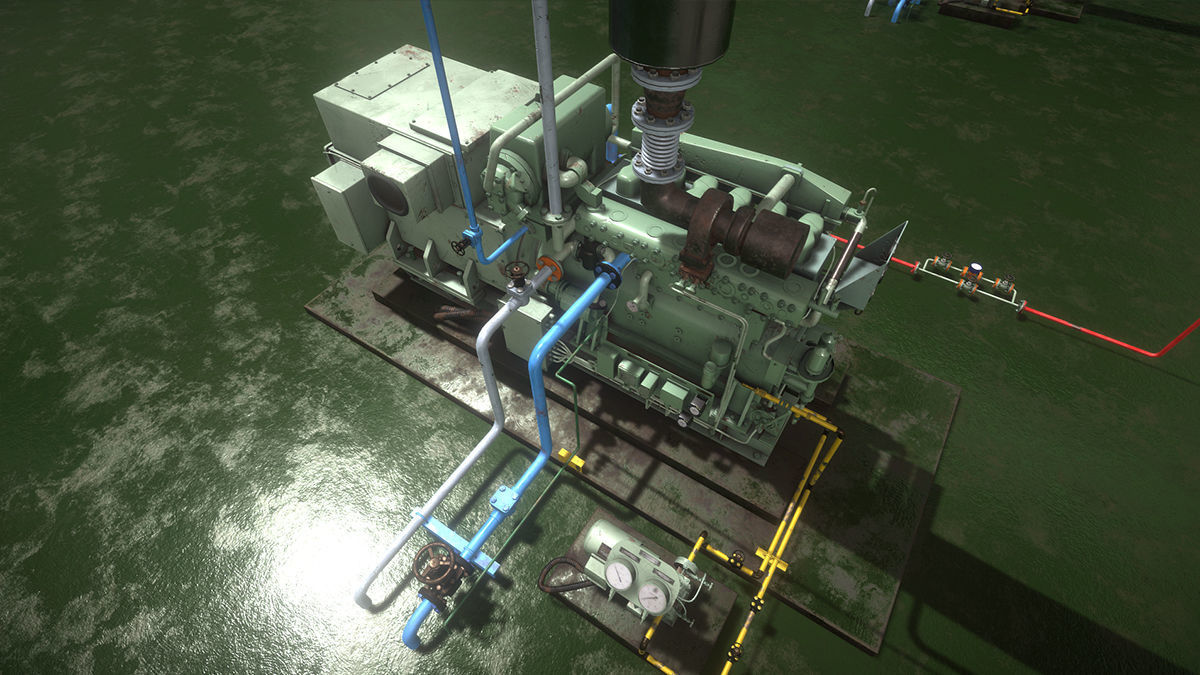 Diesel Generator Low-poly 3D model_7