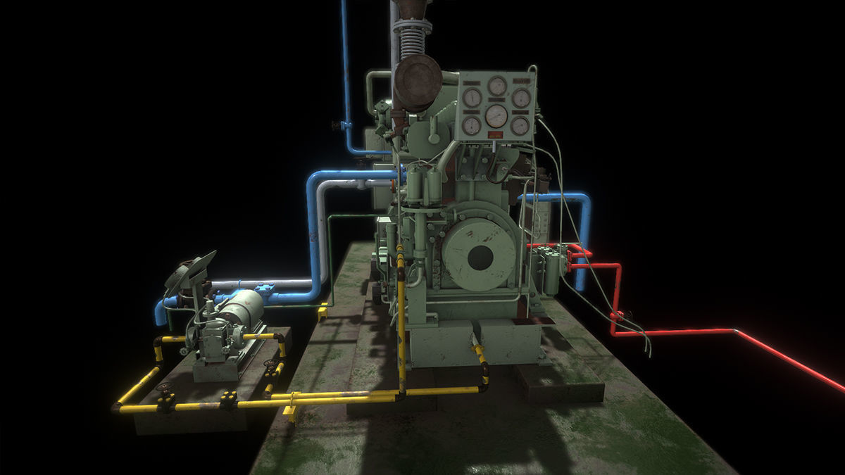 Diesel Generator Low-poly 3D model_4