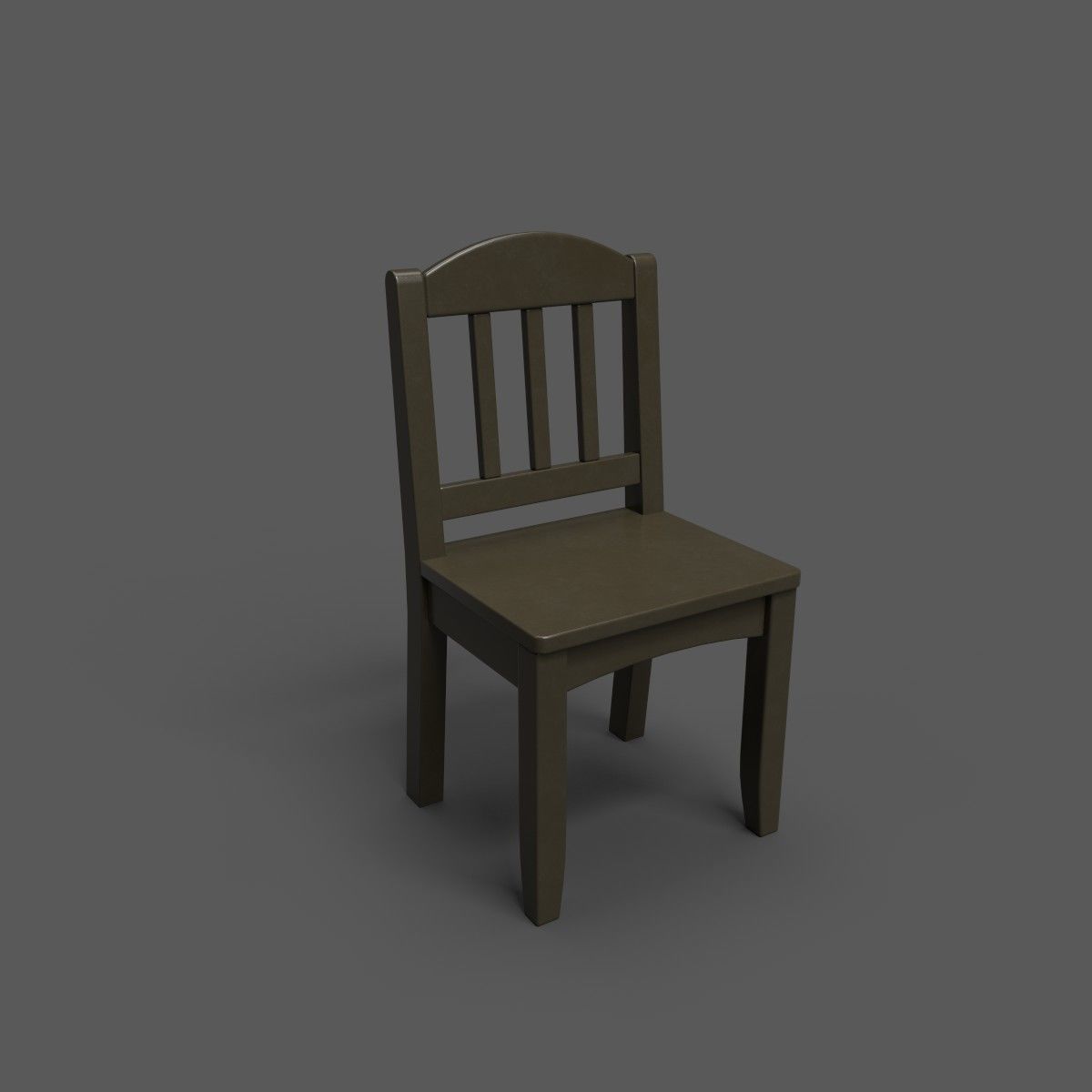 Kingsley Round Play Table and chair Low-poly 3D model_2