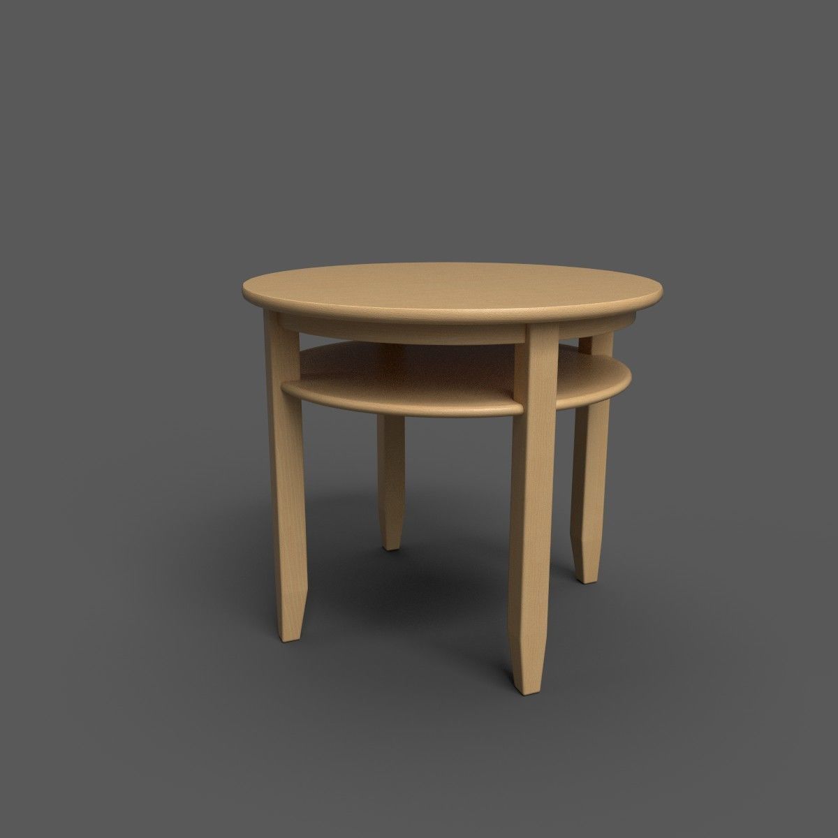 Kingsley Round Play Table and chair Low-poly 3D model_3