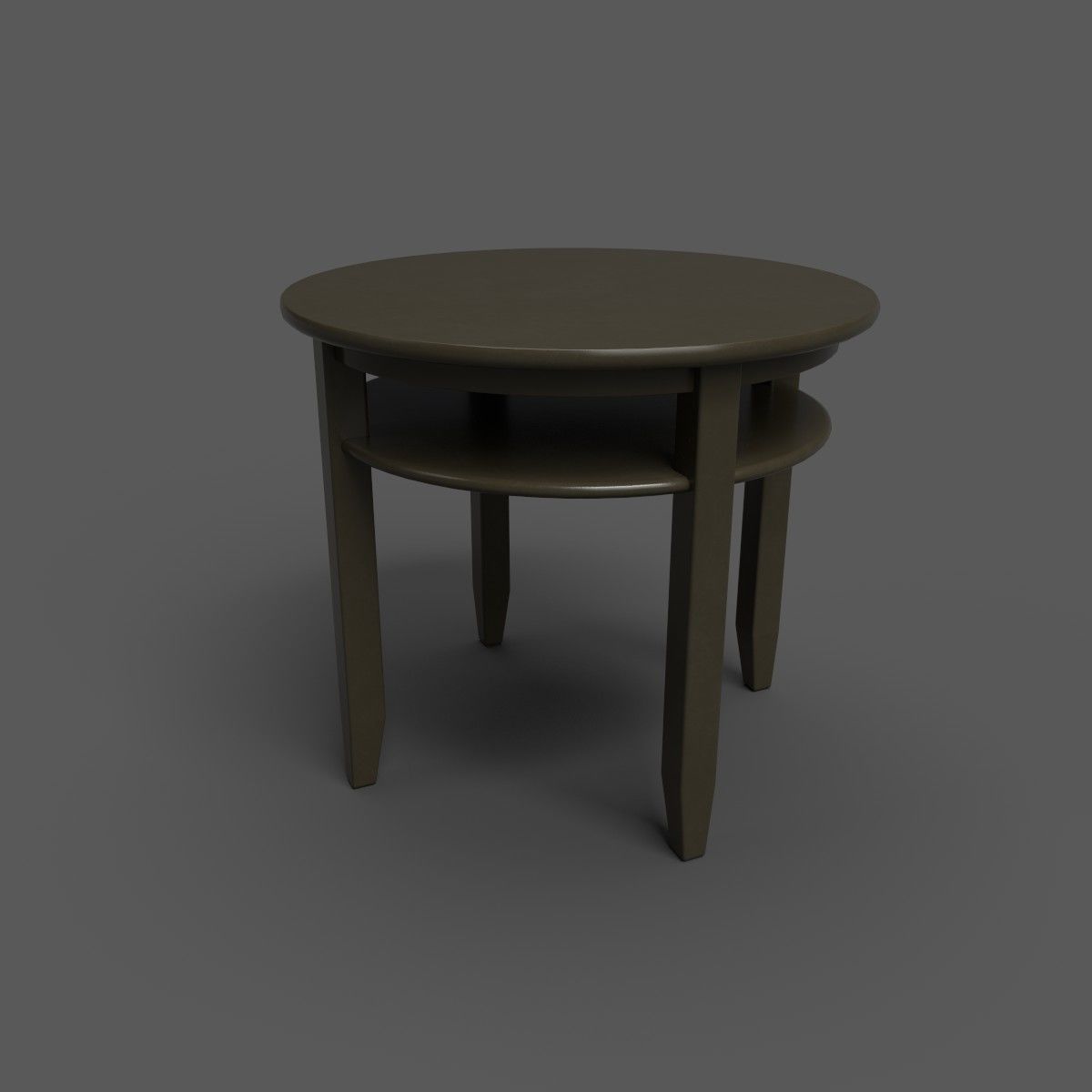 Kingsley Round Play Table and chair Low-poly 3D model_1