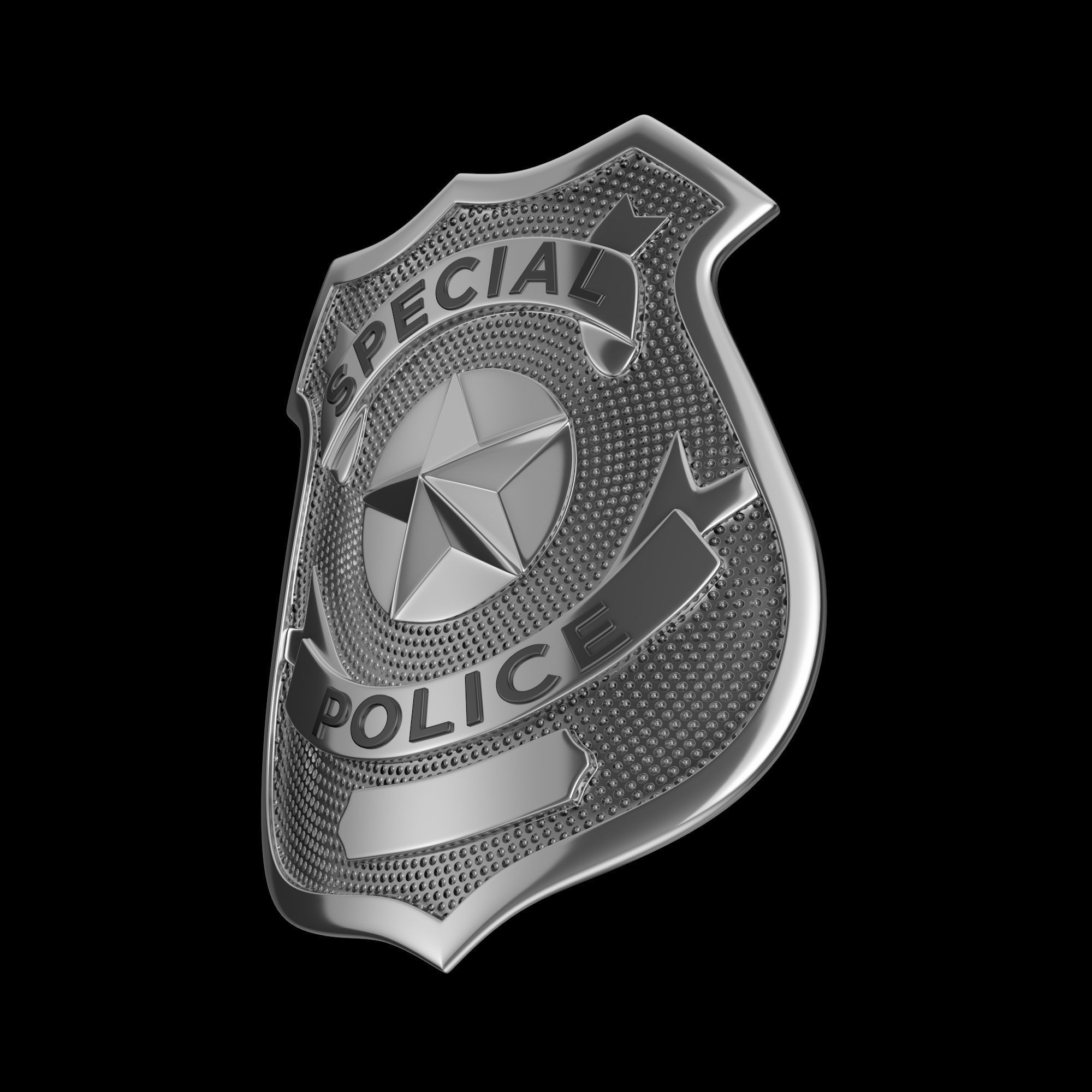 NYPD Police Badge 3D model_4
