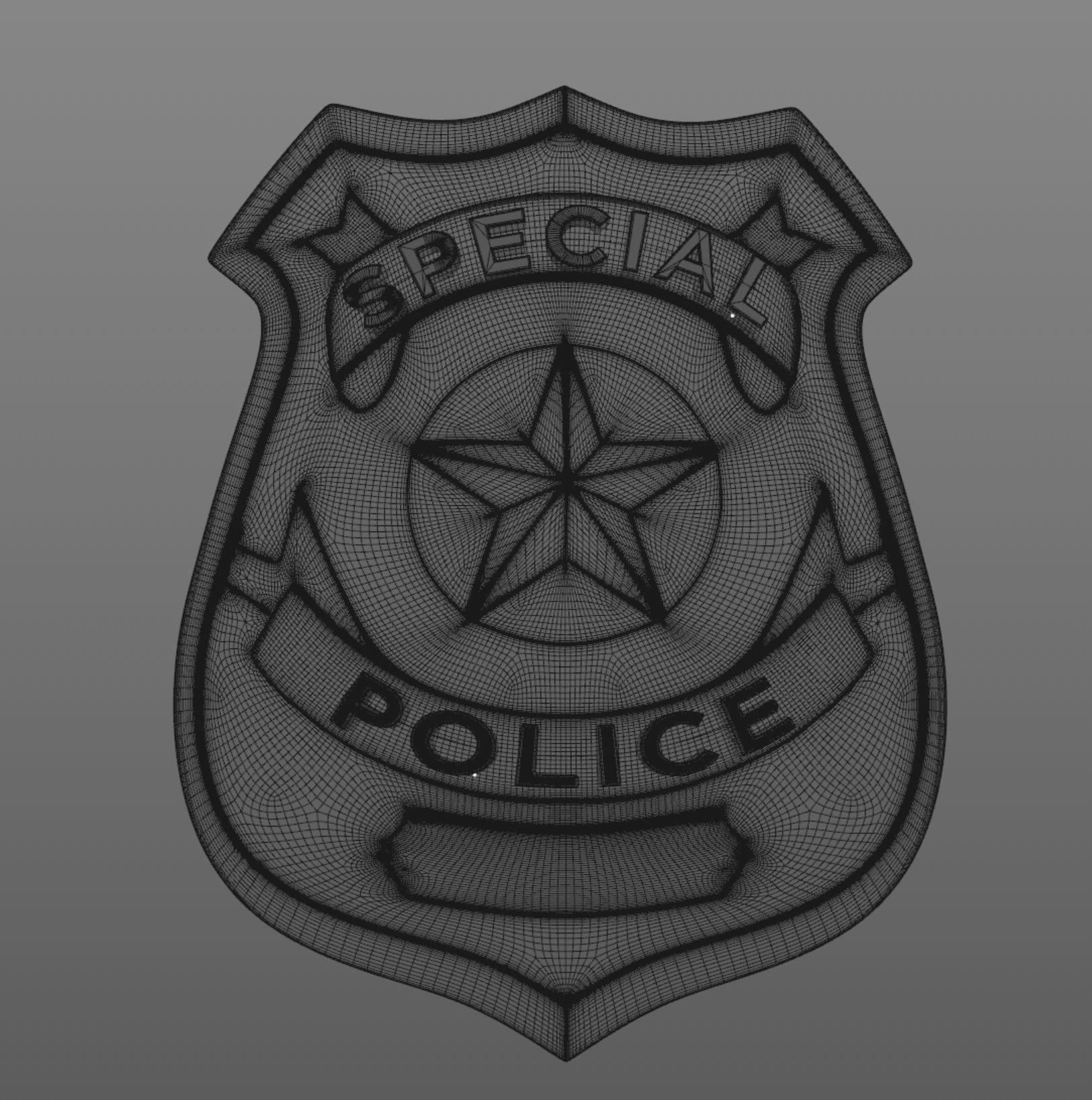 NYPD Police Badge 3D model_9
