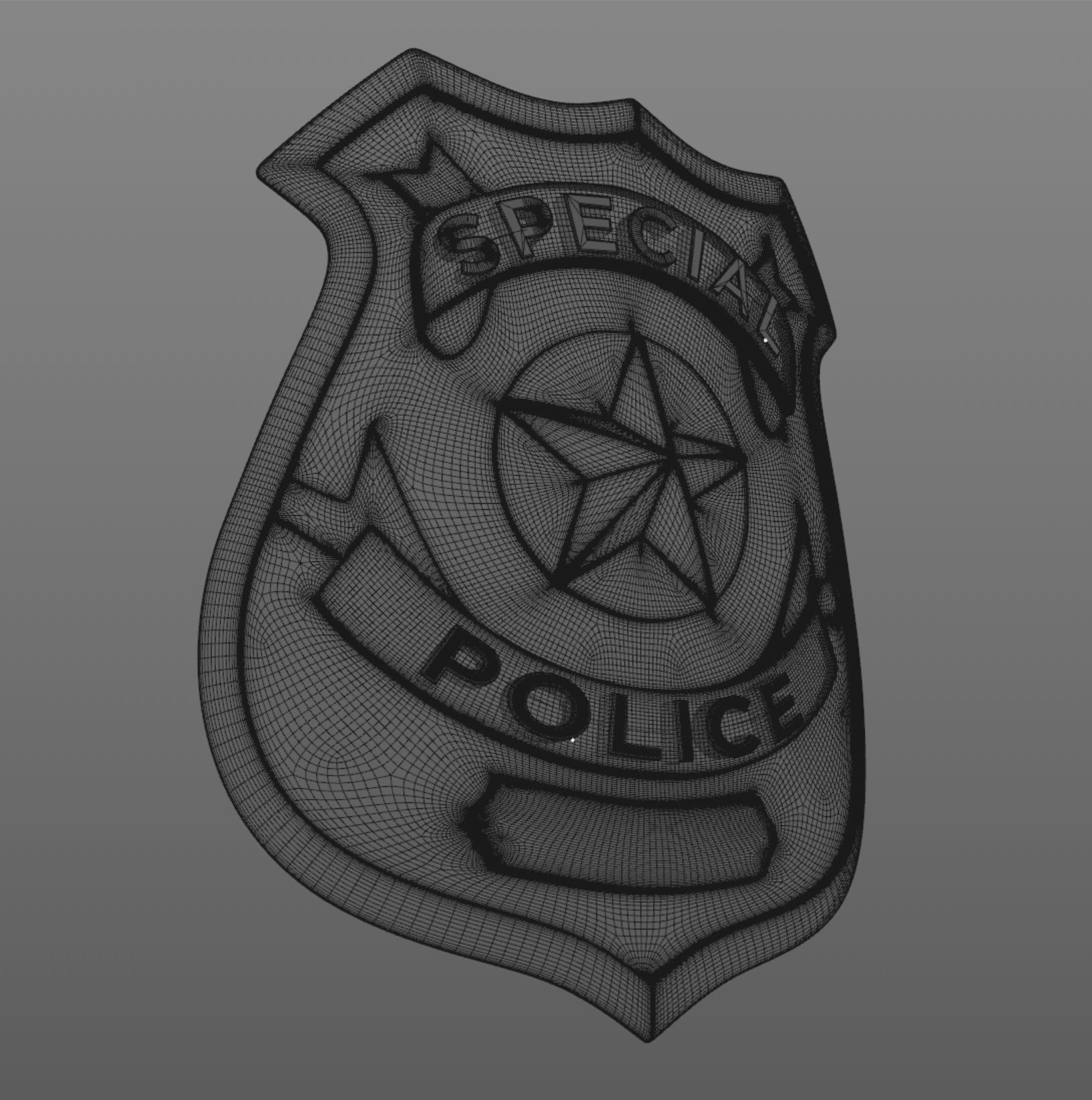 NYPD Police Badge 3D model_11