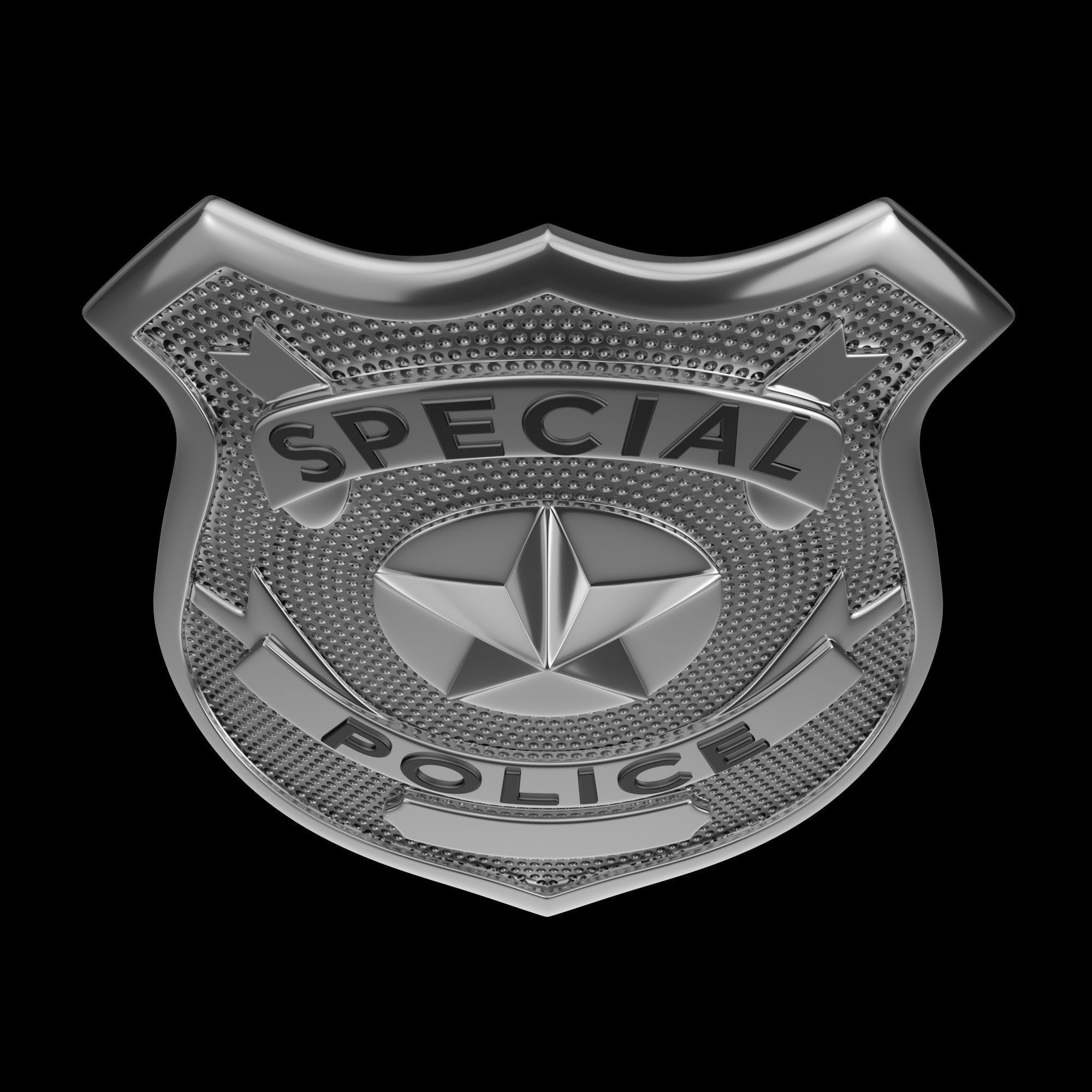 NYPD Police Badge 3D model_8