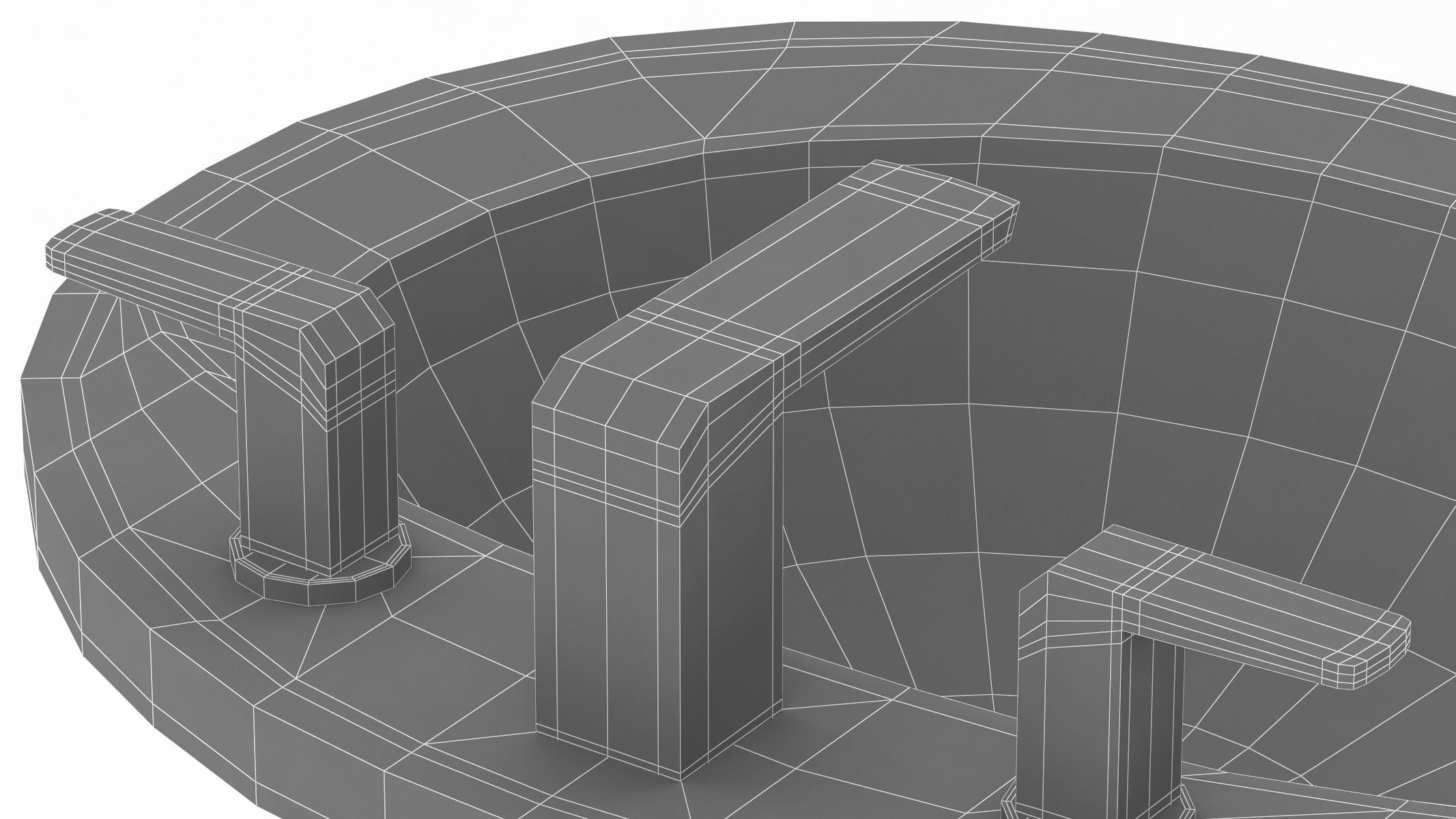 TOTO Self Rimming Oval Lavatory 3D model_22