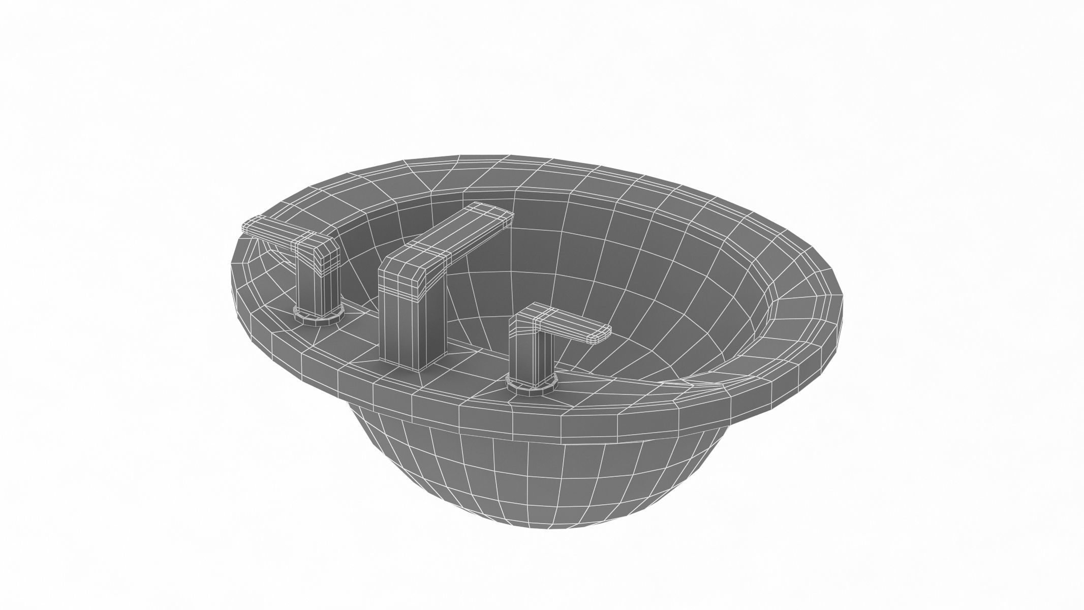 TOTO Self Rimming Oval Lavatory 3D model_17