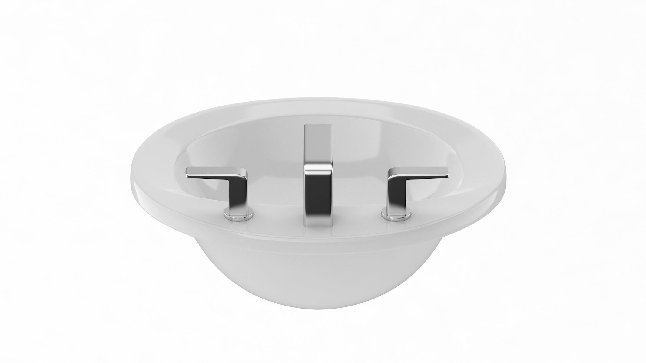 TOTO Self Rimming Oval Lavatory 3D model_2