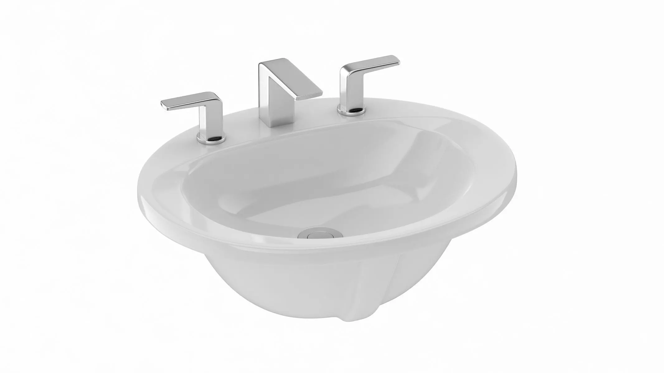 TOTO Self Rimming Oval Lavatory 3D model_0
