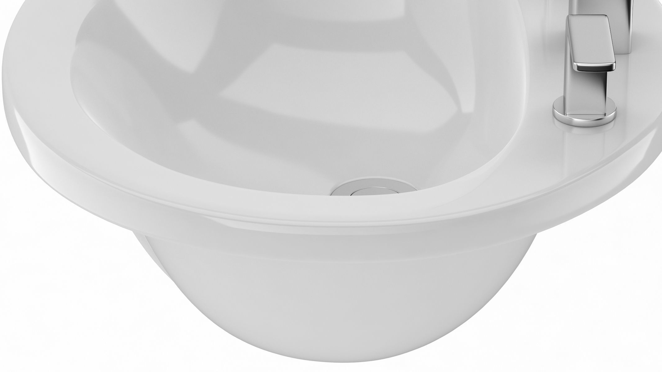 TOTO Self Rimming Oval Lavatory 3D model_13