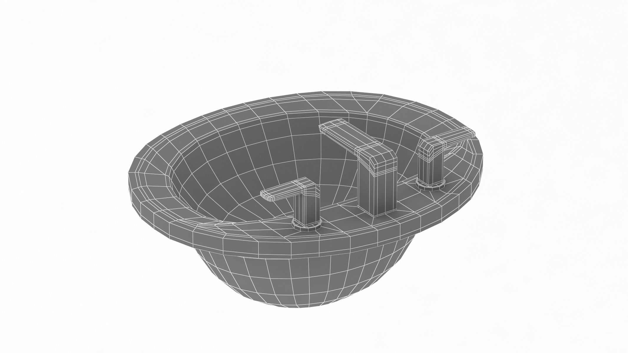 TOTO Self Rimming Oval Lavatory 3D model_18
