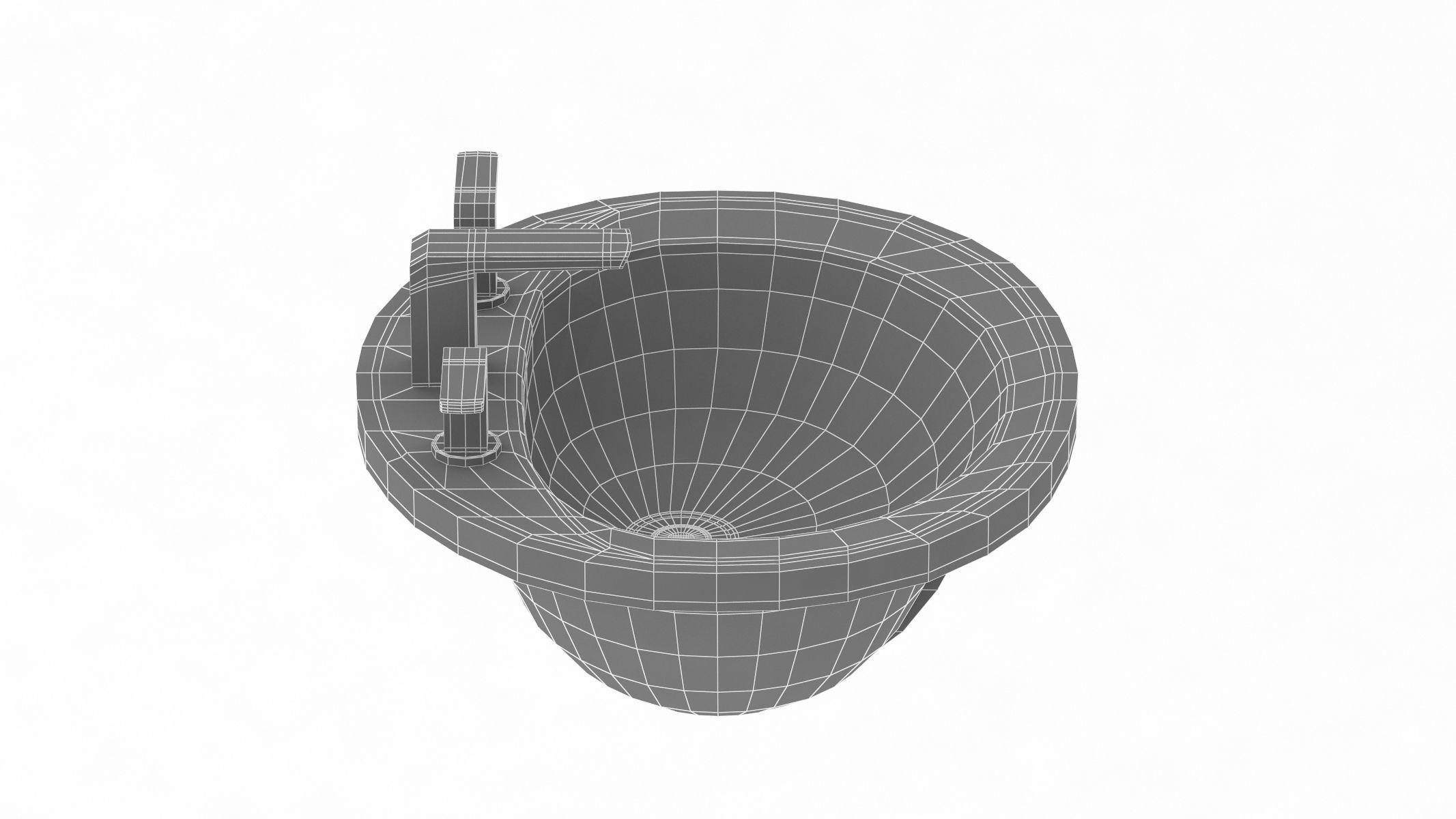 TOTO Self Rimming Oval Lavatory 3D model_16