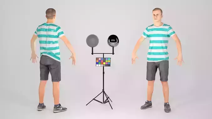 Young man casual style ready for animation 143